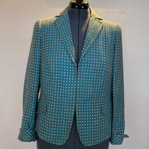 AKRIS punto Cotton/linen blazer US14 F46 D44